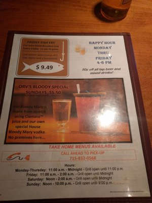 Menu photo 3 Amber Inn Bar & Grill Eau Claire, WI
