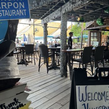 Hungry Tarpon Restaurant - Hostess stand looking into the restaurant - Seafood Near Me - Islamorada, Florida