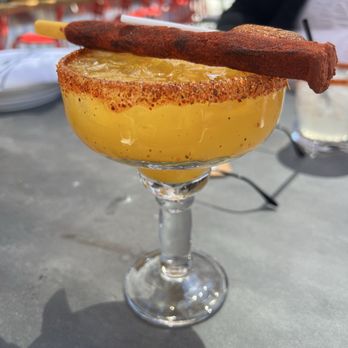 Alebrijes By Chef Paco - Mango Margarita; comes with a chamoy stick and a mango lollipop - Mexican Near Me - Las Vegas, Nevada Alebrijes By Chef Paco - Mango Margarita; comes with a chamoy stick and a mango lollipop - Mexican Near Me - Las Vegas, Nevada