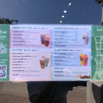 Tastea - Menu posted outside for convenience - Bubble Tea Near Me - San Diego, California Tastea - Menu posted outside for convenience - Bubble Tea Near Me - San Diego, California