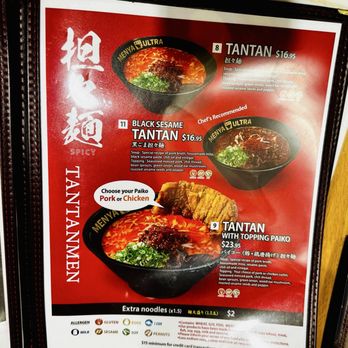 Menya Ultra - April 2025 menu - Ramen Near Me - San Diego, California Menya Ultra - April 2025 menu - Ramen Near Me - San Diego, California
