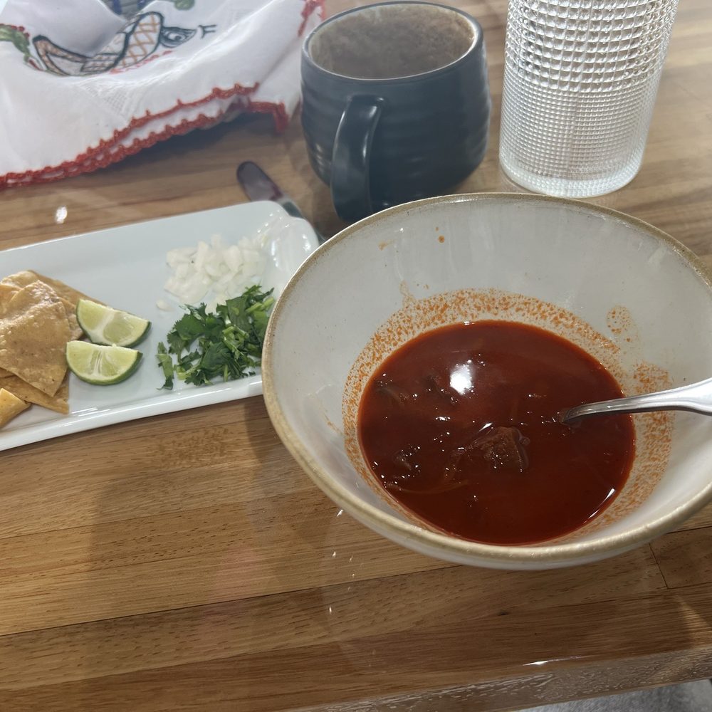 Abuelita Coco - Pozole sample. So good. - Vegan Near Me - Oak Lawn, Illinois