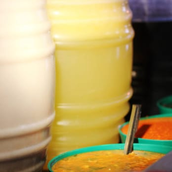 El Gallo Giro - LOVE the Horchata here! If you look closely, you can see all that cinnamon goodness hiding on the bottom!  Unlimited refills! - Mexican Near Me - Provo, Utah