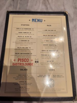 Menu photo 3 Pisco Gastrolounge Charlotte, NC