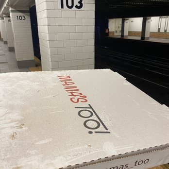 MAMA'S TOO! - This is how we got the box, covered in dust or smoke. - Pizza Near Me - New York, New York MAMA'S TOO! - This is how we got the box, covered in dust or smoke. - Pizza Near Me - New York, New York