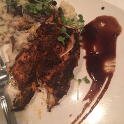 Blackened chicken/mushroom risotto