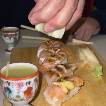 Samurai Sushi - Golden Kimono and King salmon sashimi - Japanese Near Me - East Rutherford, New Jersey