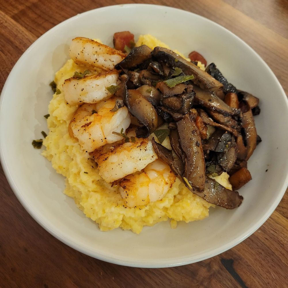 Copper & Sage - The shrimp & grits. No seasoning of any sort on the shrimp and no sauce at all. - Cocktail Bars Near Me - Goodyear, Arizona Copper & Sage - The shrimp & grits. No seasoning of any sort on the shrimp and no sauce at all. - Cocktail Bars Near Me - Goodyear, Arizona