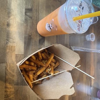 Bingsu Tea - Regular size Thai Tea and Garlic Fries - Bubble Tea Near Me - Sacramento, California Bingsu Tea - Regular size Thai Tea and Garlic Fries - Bubble Tea Near Me - Sacramento, California
