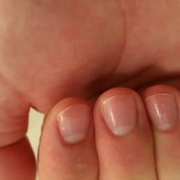 They can't even get the nails balanced and even much less the uneven polish that was chipping less than a day later.