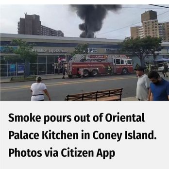 Oriental Palace Kitchen - Picture of fire that took place on July 31 2024 - Chinese Near Me - Brooklyn, New York