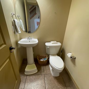 The Cabinet Gallery - Powder bathroom before - Appliances Near Me - Draper, Utah