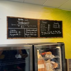 Youbite - Menu on the wall. Prices look different than the one on the counter