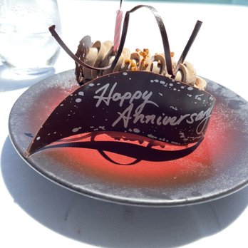 Spago - They gave us a free cake to celebrate our wedding anniversary! - New American Near Me - Las Vegas, Nevada