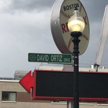 Fenway Park - David Ortiz street sign. - Stadiums & Arenas Near Me - Boston, Massachusetts