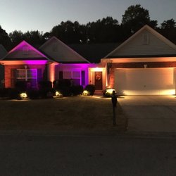 Halloween lighting with multi color bulbs