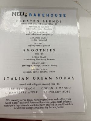 Menu photo 2 Meli Bakehouse Mount Airy, NC