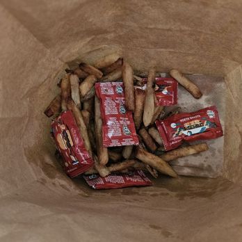 Five Guys - When you ate the hamburgers and all the fries- then remember afterwards- you forgot the picture lol - Burgers Near Me - Concord, North Carolina