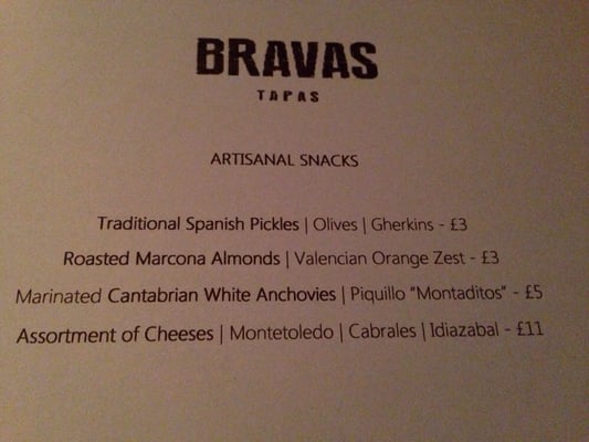 Menu photo 8 Bravas Tapas London, XGL Menu photo 8 Bravas Tapas London, XGL