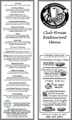 Menu photo 2 Flannery's Bar & Restaurant - Fire Ridge Grafton, WI Menu photo 2 Flannery's Bar & Restaurant - Fire Ridge Grafton, WI