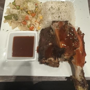 Ocho Rios Jerk Spot - Jerk Chicken, white rice, and cabbage - Caribbean Near Me - Goodyear, Arizona