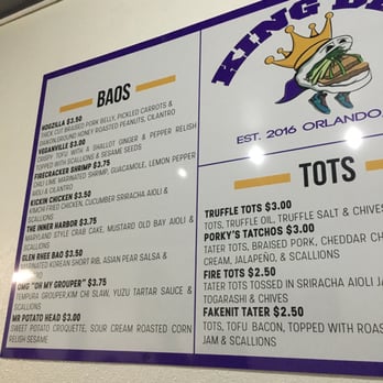 King Bao - One view of the menu and offerings - Asian Fusion Near Me - Orlando, Florida King Bao - One view of the menu and offerings - Asian Fusion Near Me - Orlando, Florida