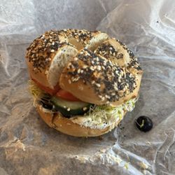 Bagel Nation - San Francisco Sprout on an evertthing bagel.