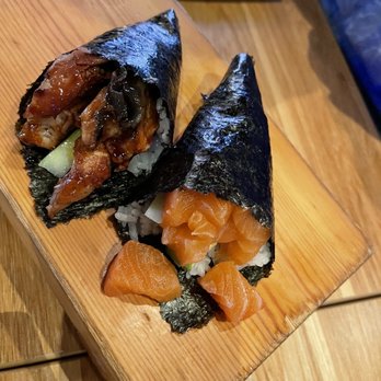 Omokase - Hand rolls unagi $6.95 , hand rolls salmon $7.20 - Sushi Bars Near Me - Rancho Cucamonga, California