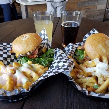 Sideshow Kitchen - 2 sideshow burgers with avo and bacon added. One with sideshow fries, other with garlic fries. - Burgers Near Me - Oakland, California Sideshow Kitchen - 2 sideshow burgers with avo and bacon added. One with sideshow fries, other with garlic fries. - Burgers Near Me - Oakland, California