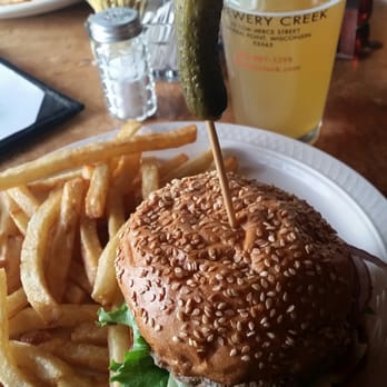 Commerce Street Brewery Hotel - The vegetarian walnut burger - New American Near Me - Mineral Point, Wisconsin Commerce Street Brewery Hotel - The vegetarian walnut burger - New American Near Me - Mineral Point, Wisconsin