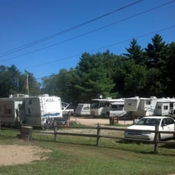 Outdoor World - The field of stacked "camping" RV's.