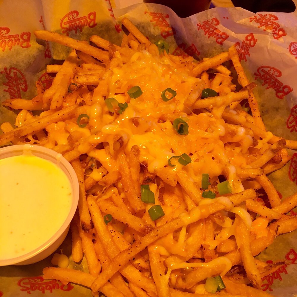Bubba's 33 - Layered Cheese Fries. - Burgers Near Me - Universal City, Texas Bubba's 33 - Layered Cheese Fries. - Burgers Near Me - Universal City, Texas
