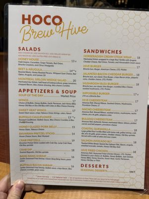 Menu photo 1 HoCo Brew Hive Ellicott City, MD