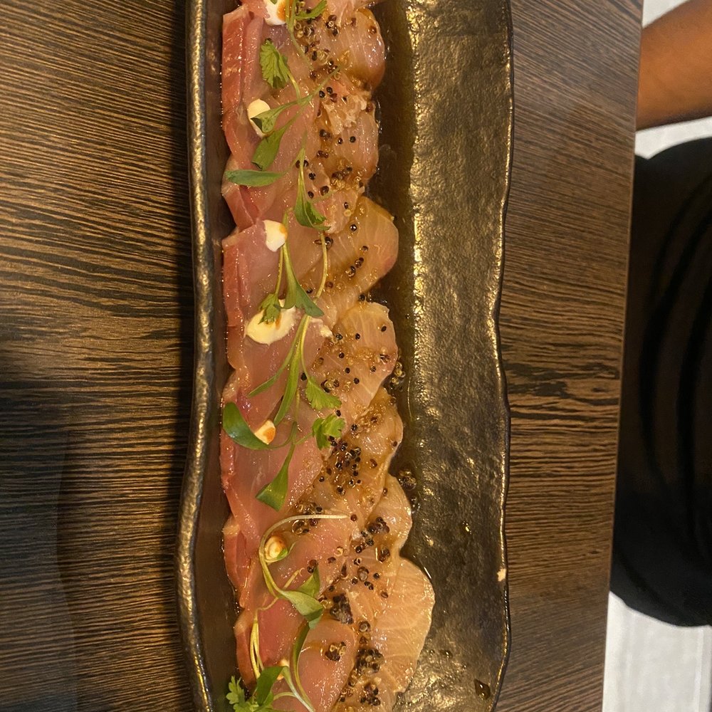 1111 Nikkei - Hamachi tiradito with crunchy quinoa - Peruvian Near Me - Pinecrest, Florida 1111 Nikkei - Hamachi tiradito with crunchy quinoa - Peruvian Near Me - Pinecrest, Florida