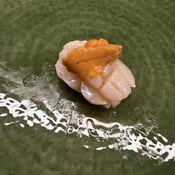 Toka Chef Kitchen - Scallop with uni - Japanese Near Me - New York, New York Toka Chef Kitchen - Scallop with uni - Japanese Near Me - New York, New York