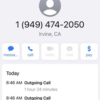 SG Homecare - This show how long I was on hold with them before they hung up but never spoke to anyone. - Medical Supplies Near Me - Tustin, California