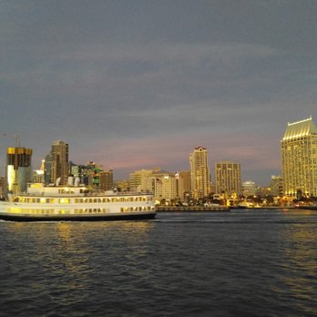 Coronado Ferry Landing - Night view while on the Ferry - Shopping Centers Near Me - Coronado, California