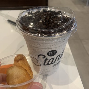 The Stand - American Classics Redefined - Complementary chips and cookies & cream shake ( no whip) - New American Near Me - Tustin, California The Stand - American Classics Redefined - Complementary chips and cookies & cream shake ( no whip) - New American Near Me - Tustin, California