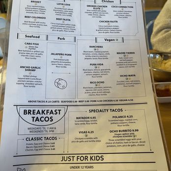 Taco Ocho - Menu - Mexican Near Me - Richardson, Texas Taco Ocho - Menu - Mexican Near Me - Richardson, Texas