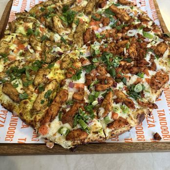 Tandoori Pizza - Butter Chicken and Tandoori Chicken large pizza - Indian Near Me - Sunnyvale, California Tandoori Pizza - Butter Chicken and Tandoori Chicken large pizza - Indian Near Me - Sunnyvale, California
