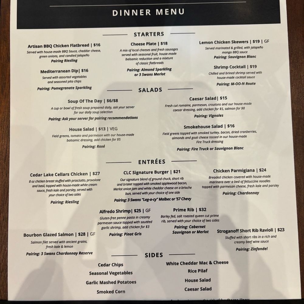 Cedar Lake Cellars - Menu - Venues & Event Spaces Near Me - Wright City, Missouri