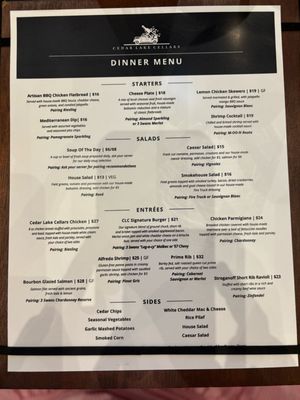 Menu photo 2 Cedar Lake Cellars Wright City, MO