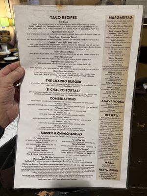 Menu photo 1 El Charro Cafe Tucson, AZ Menu photo 1 El Charro Cafe Tucson, AZ