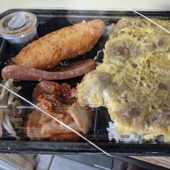 Ohana BBQ & Sushi - Meat jun, spam, & fried fish bento - Barbeque Near Me - Aiea, Hawaii Ohana BBQ & Sushi - Meat jun, spam, & fried fish bento - Barbeque Near Me - Aiea, Hawaii
