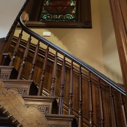 1892 Bishop's Palace - 05.19.23 Love the wood details in the staircase and the stained glass windows!