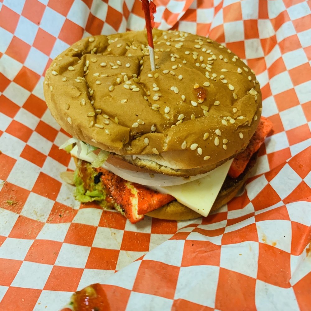 Burger and Kabob Hut - Spicy Panner burger - Burgers Near Me - Seattle, Washington Burger and Kabob Hut - Spicy Panner burger - Burgers Near Me - Seattle, Washington