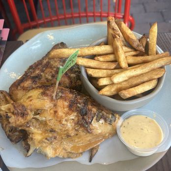 Nando's Peri-Peri - 1/2 chicken and fries - Desserts Near Me - Austin, Texas Nando's Peri-Peri - 1/2 chicken and fries - Desserts Near Me - Austin, Texas