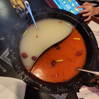 Squares Hot Pot - Milky and Tomato Soup Base - Szechuan Near Me - Plano, Texas