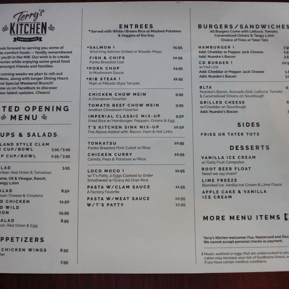 Terry's Kitchen - Comfort Food Near Me - Bellevue, Washington