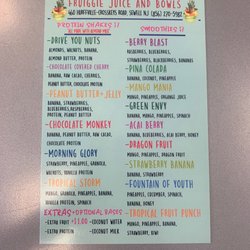 Fruiggie Juice - Menu